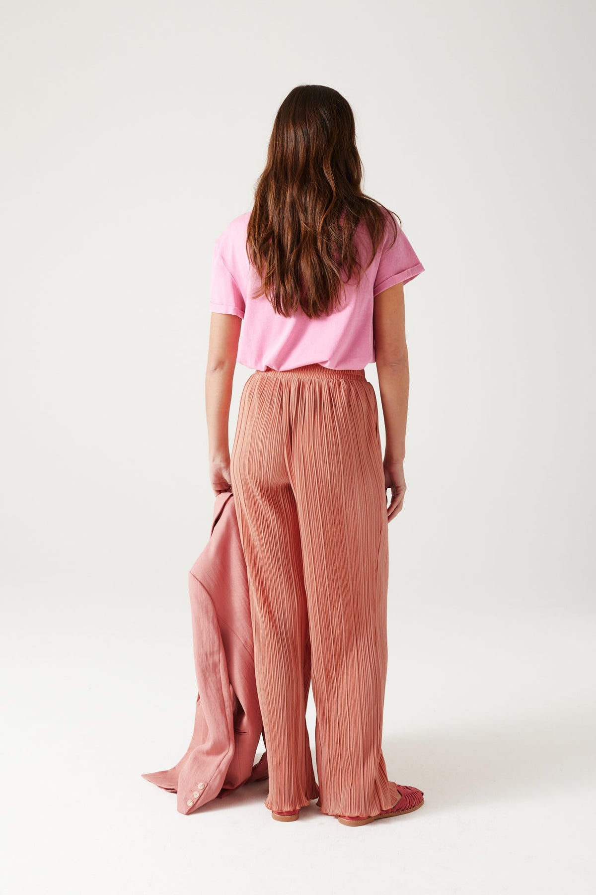 Promod Wideleg Plissé Trousers