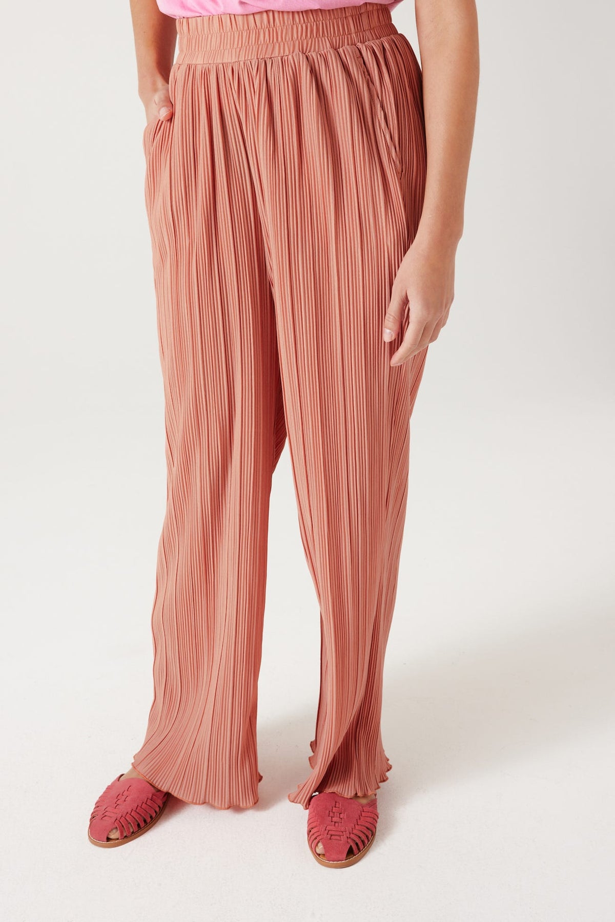 Promod Wideleg Plissé Trousers