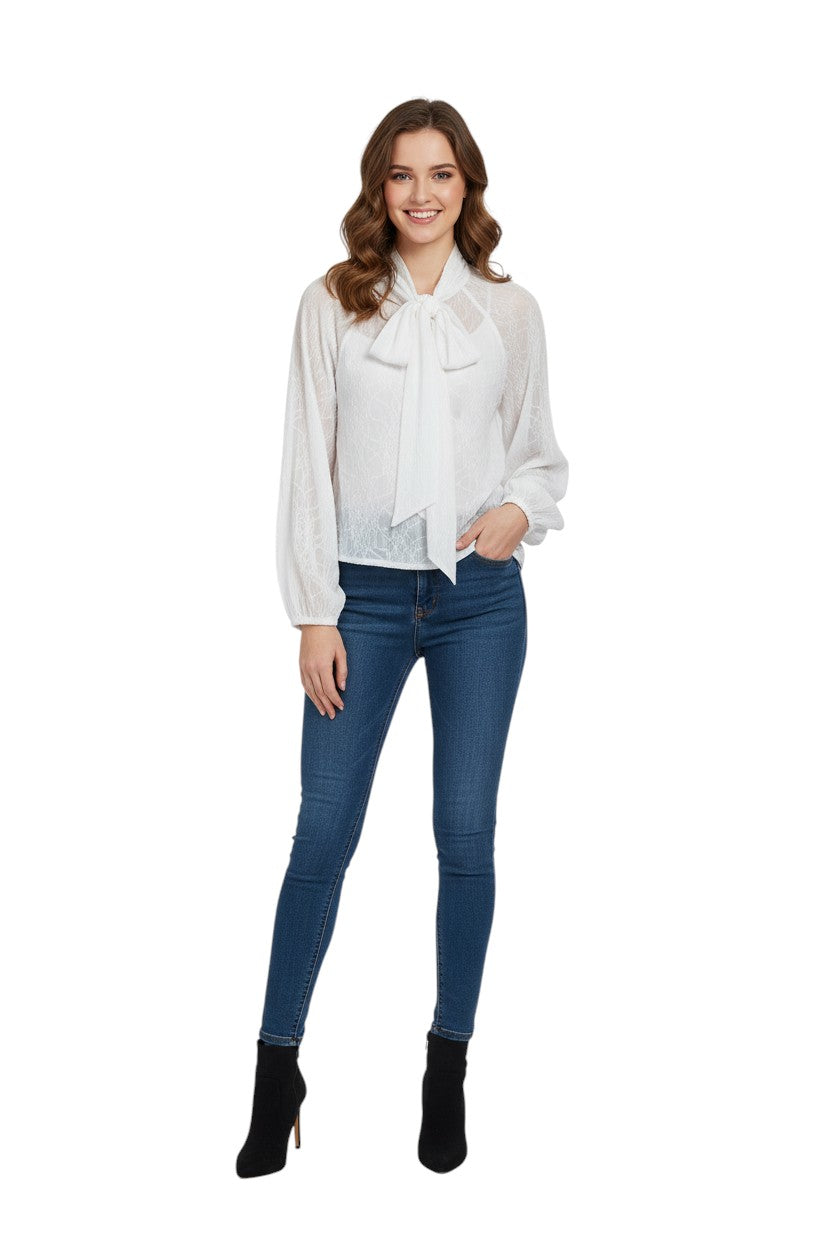 BSB Blouse with long sleeves with lace