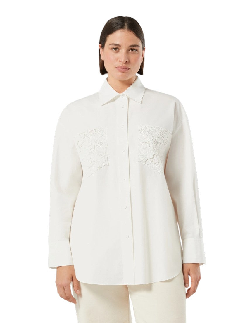Marina Rinaldi Embroidered poplin shirt