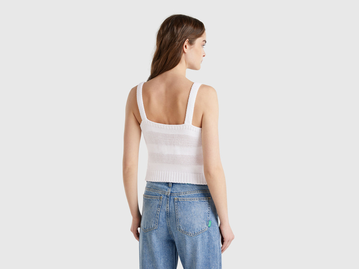 Benetton Tank Top In Knit