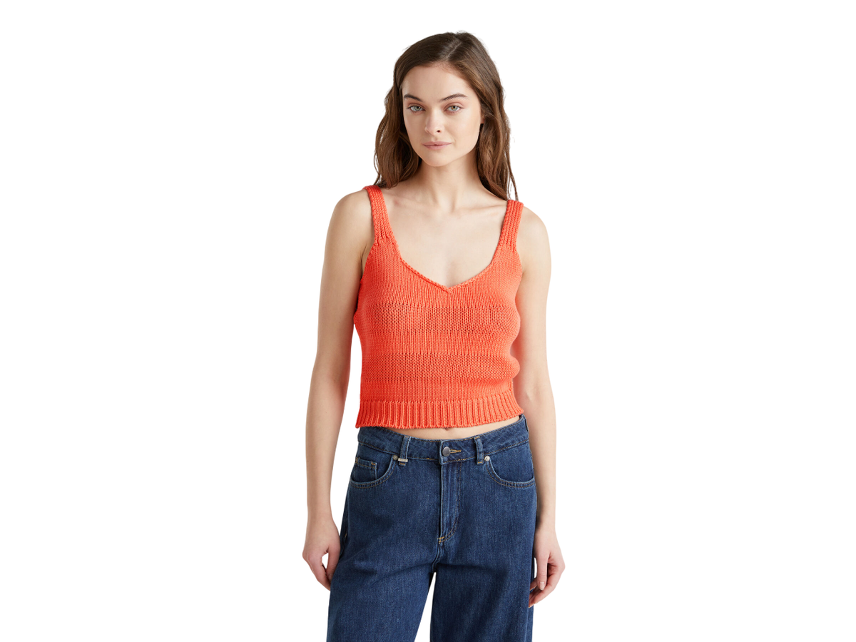 Benetton Tank Top In Knit