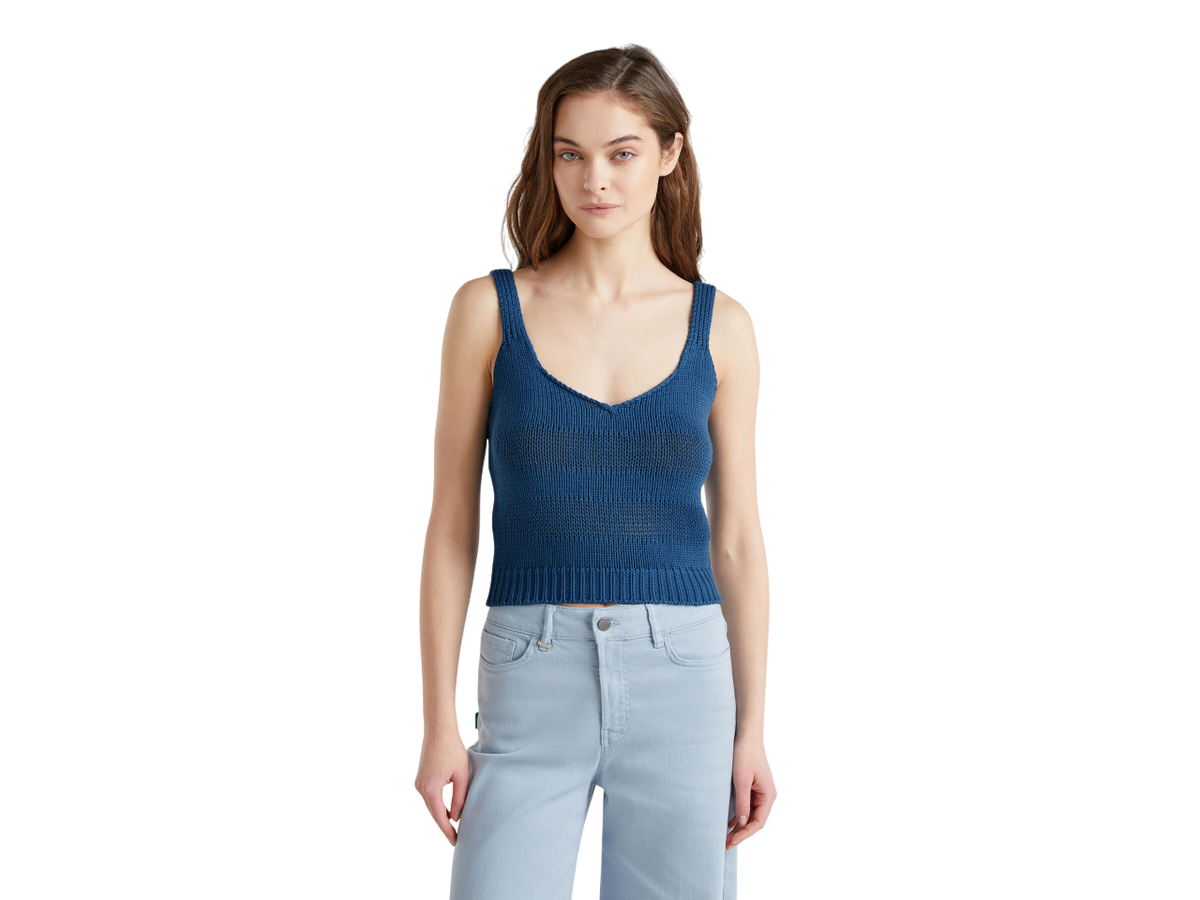 Benetton Tank Top In Knit