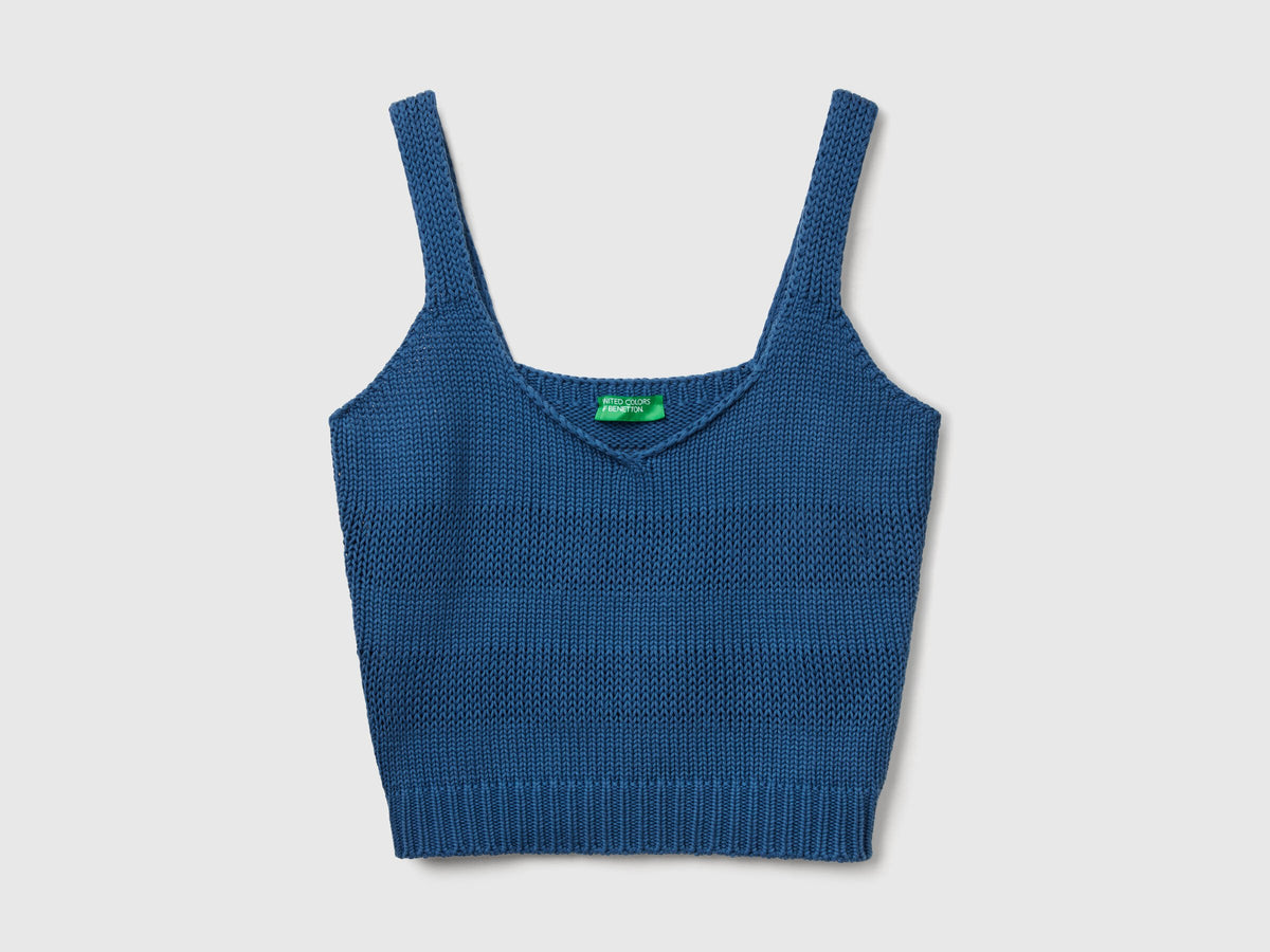 Benetton Tank Top In Knit