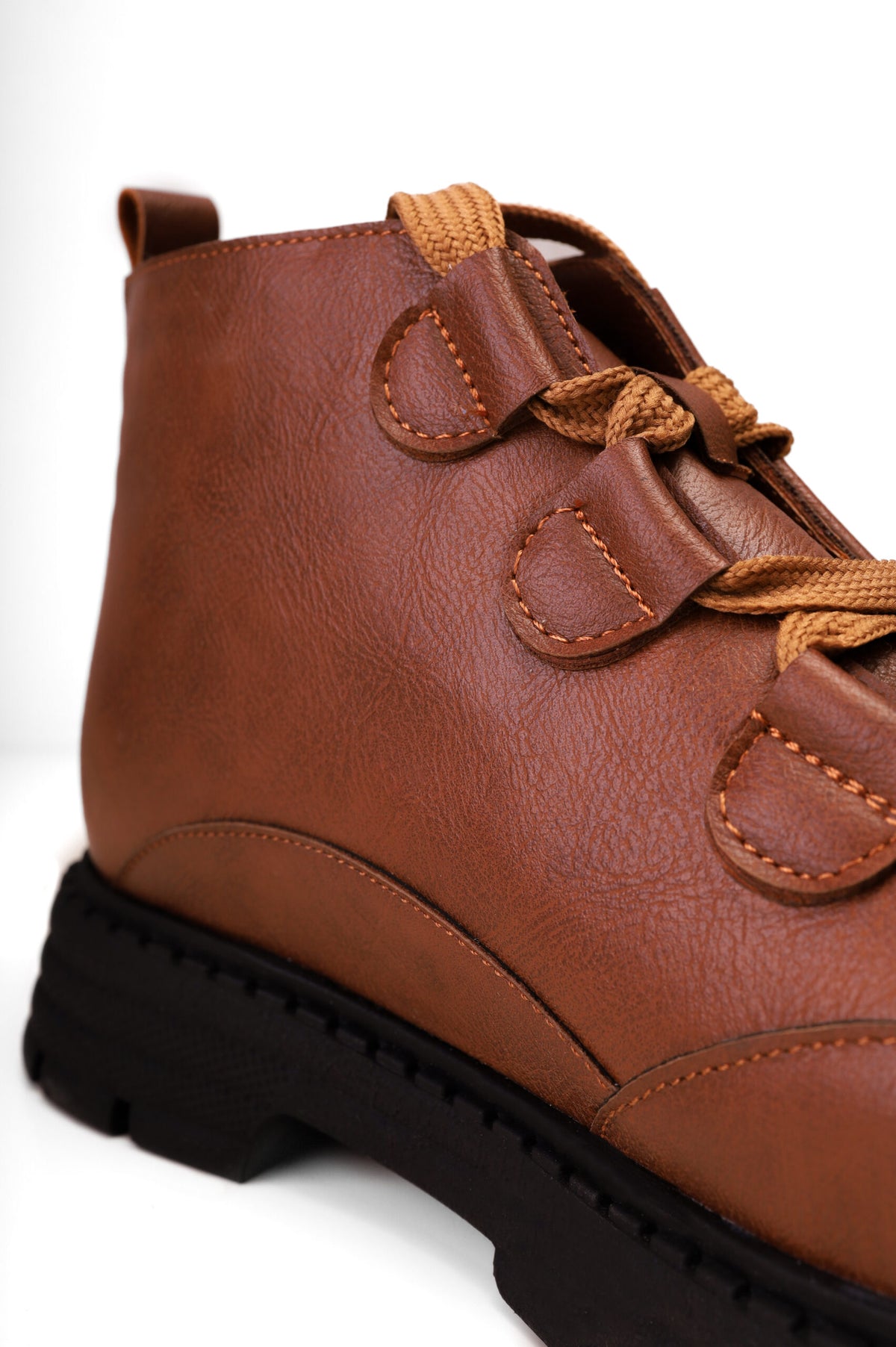 Forever 21 Textured Lace-Up Lug Sole Ankle Boots