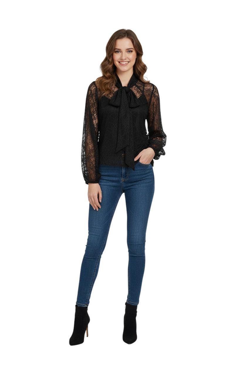 BSB Blouse with long sleeves with lace