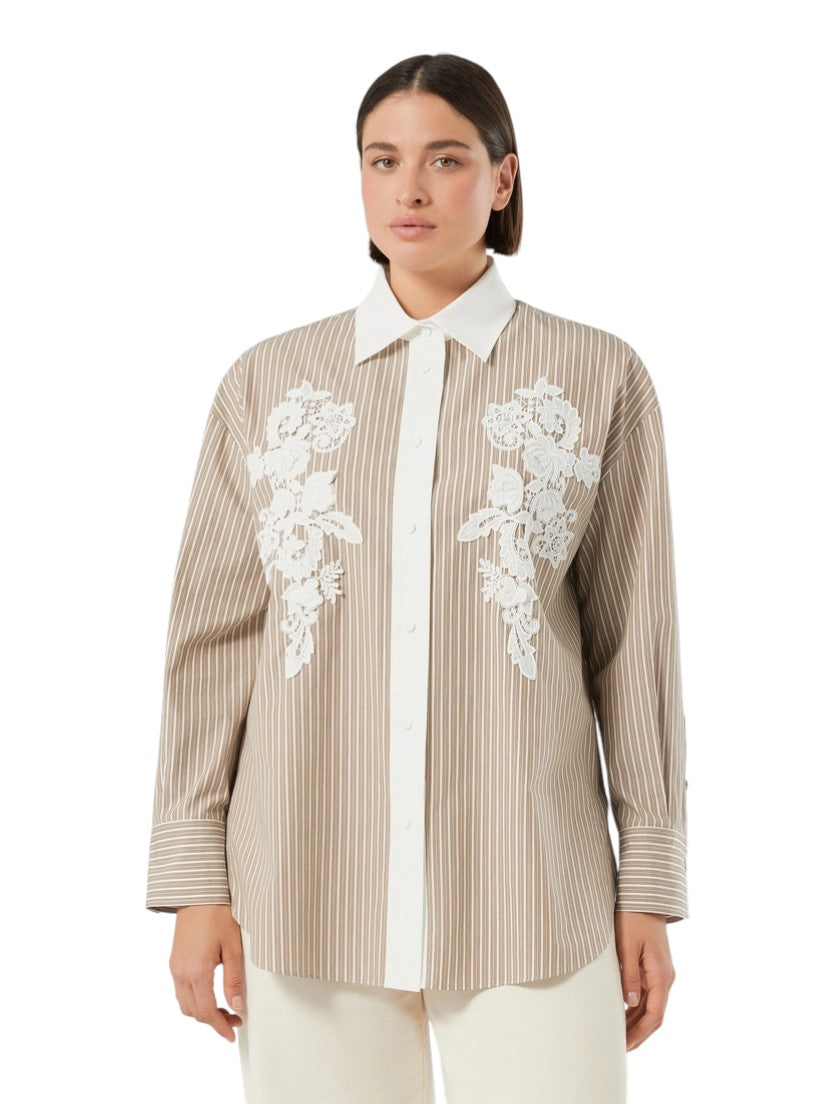 Marina Rinaldi Embroidered poplin shirt