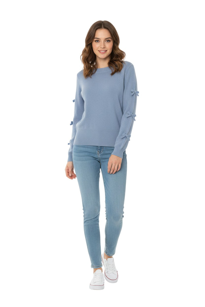 BSB Sweater with long sleeves with gathered sleeves