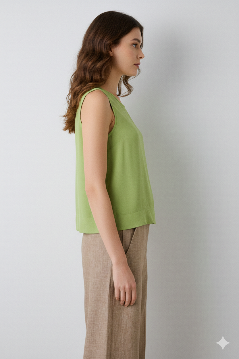 BSB Sleeveless blouse with slit