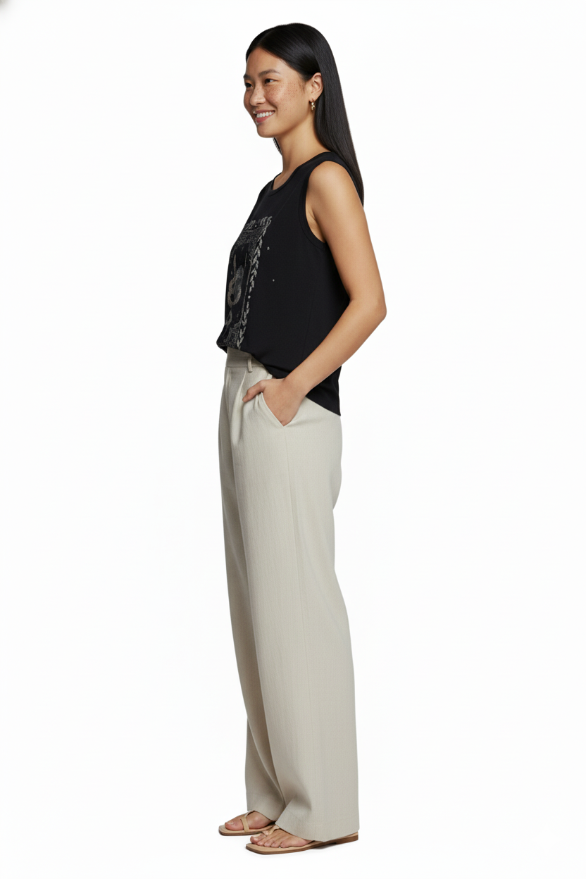 BSB Sleeveless Blouse With Print