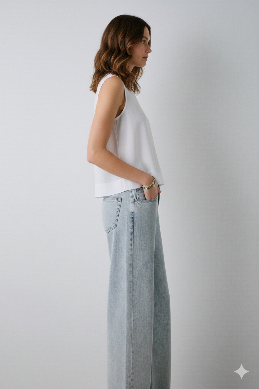 BSB Sleeveless blouse with slit