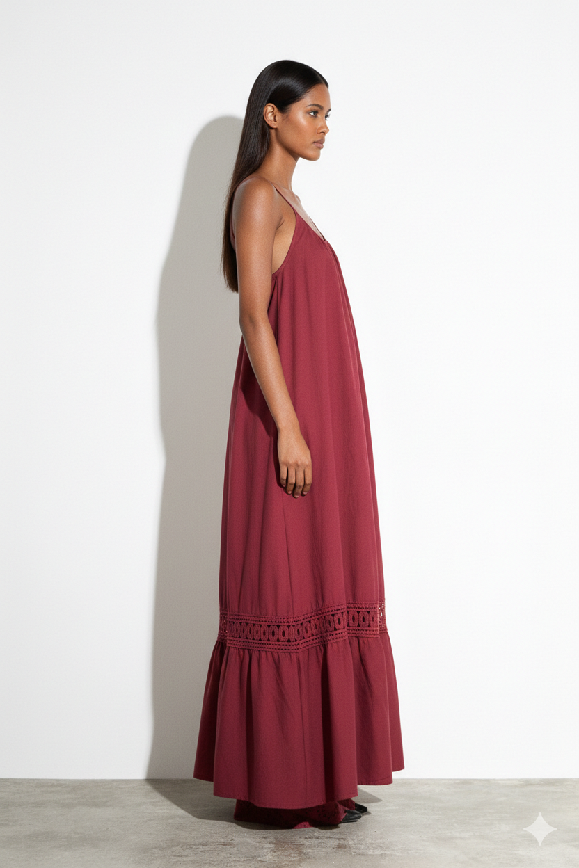 BSB Maxi embroidered dress with straps