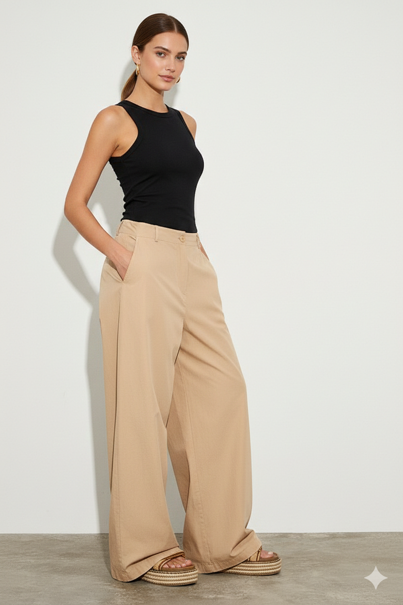 BSB Wide leg cotton pants