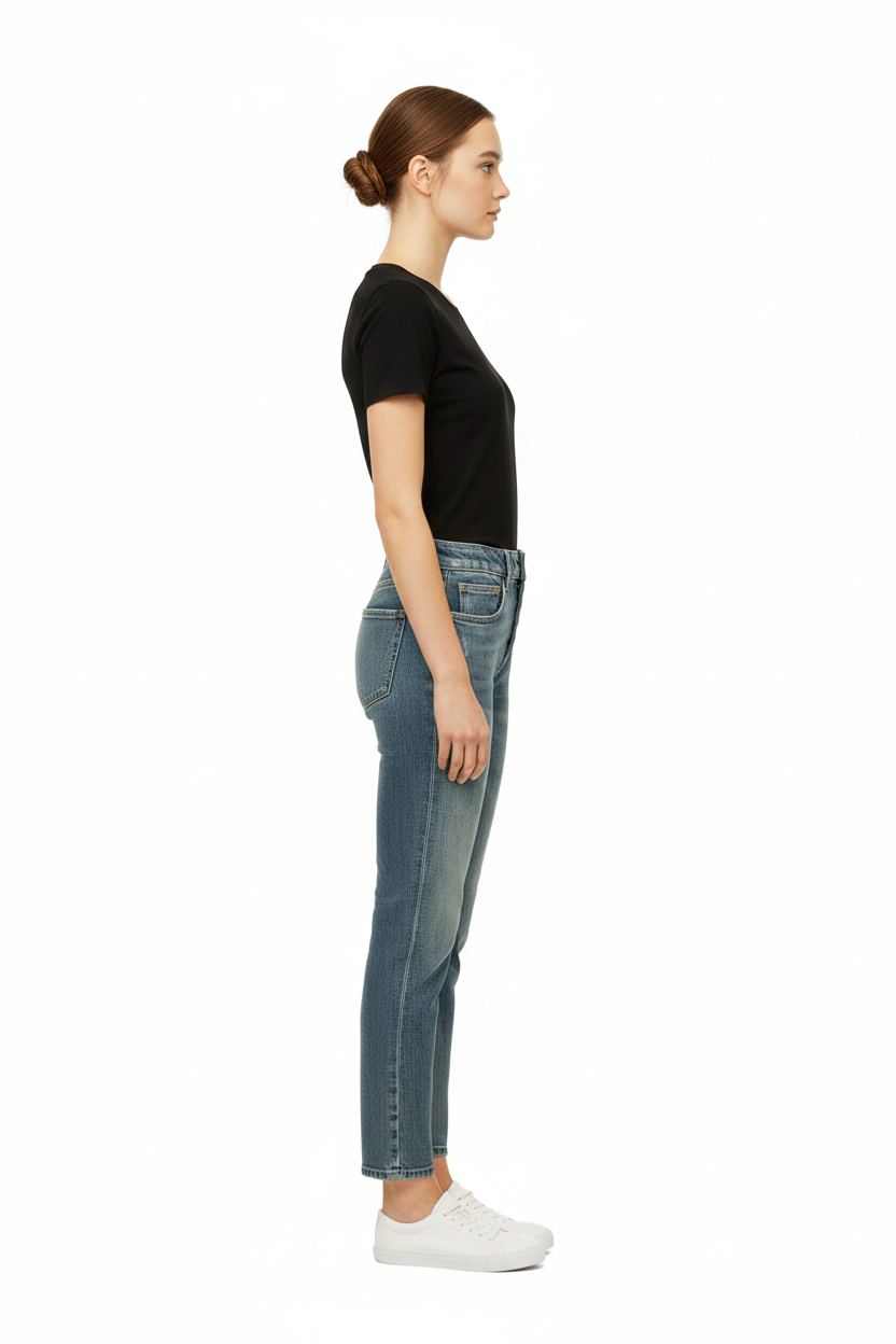 BSB Mia boyfriend jeans bejeweled button closure
