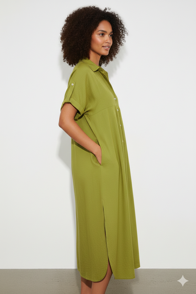 BSB Midi linen chemise dress