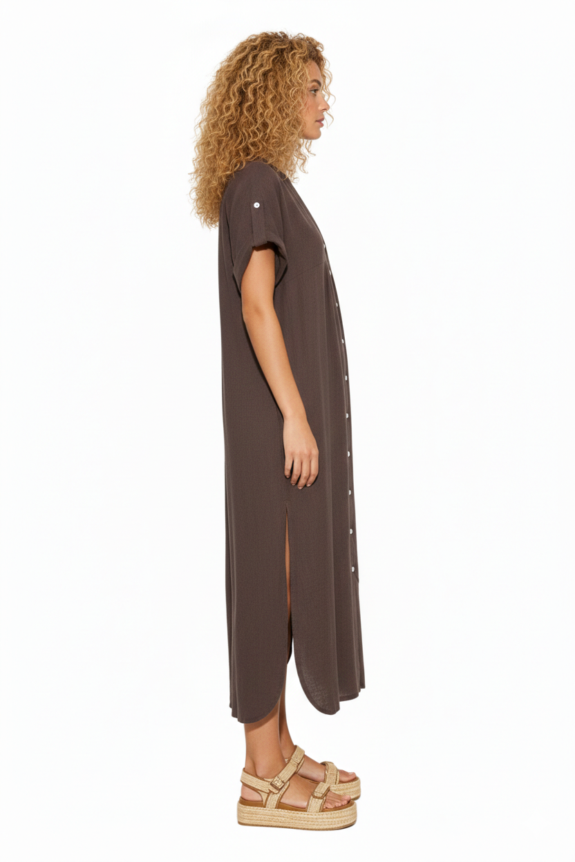 BSB Midi linen chemise dress