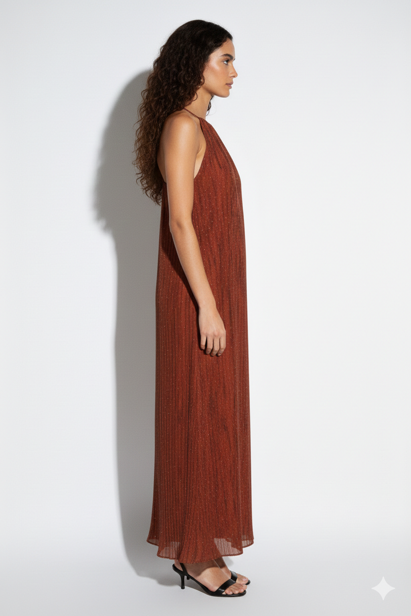 BSB Maxi printed dress with rhinestones