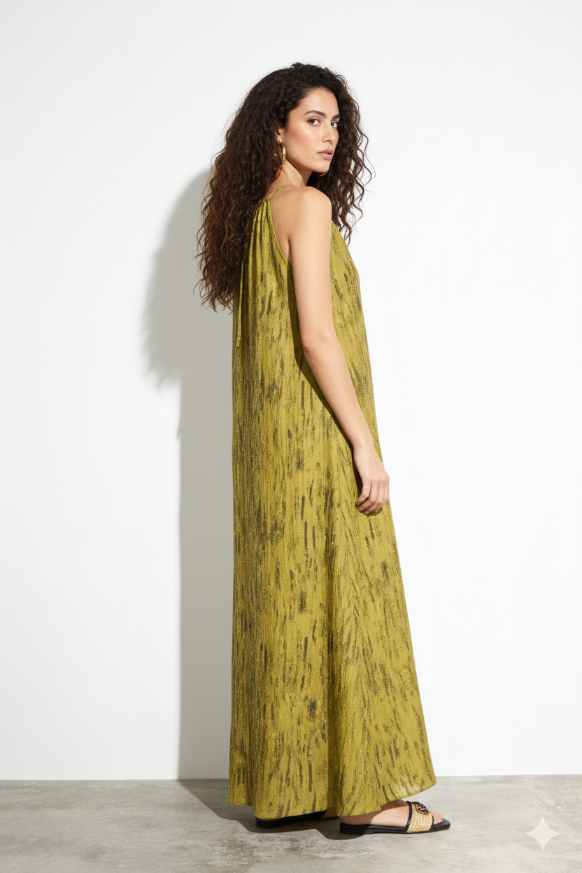 BSB Maxi printed dress with rhinestones