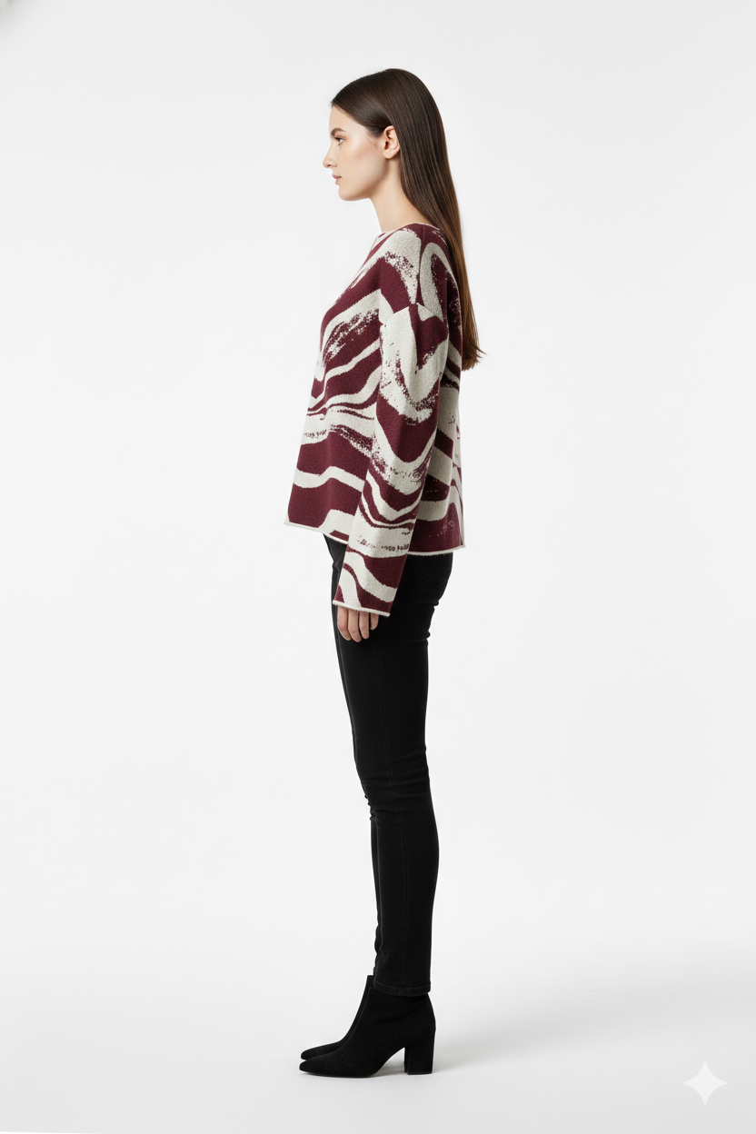 BSB Printed pullover with long sleeves