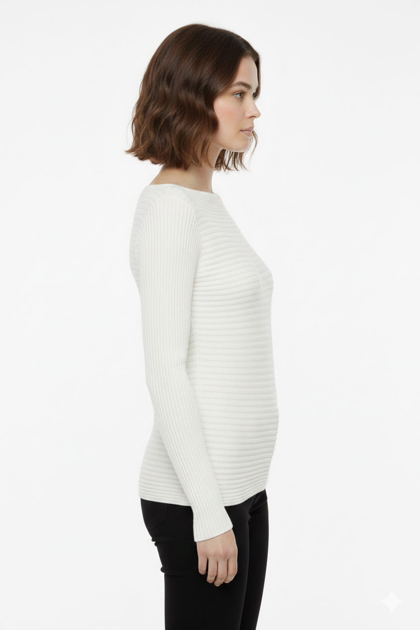 BSB Long sleeves blouse with smile neckline