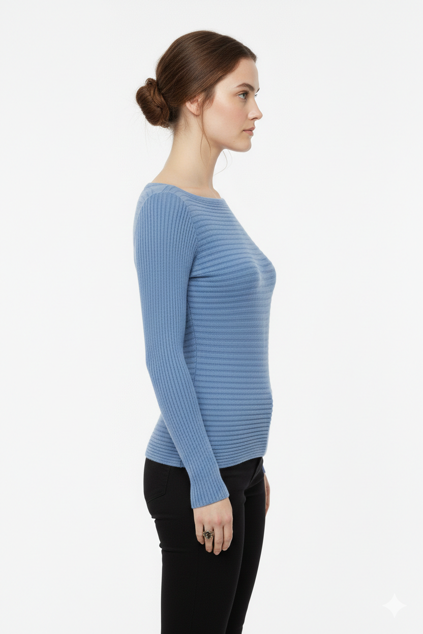 BSB Long sleeves blouse with smile neckline