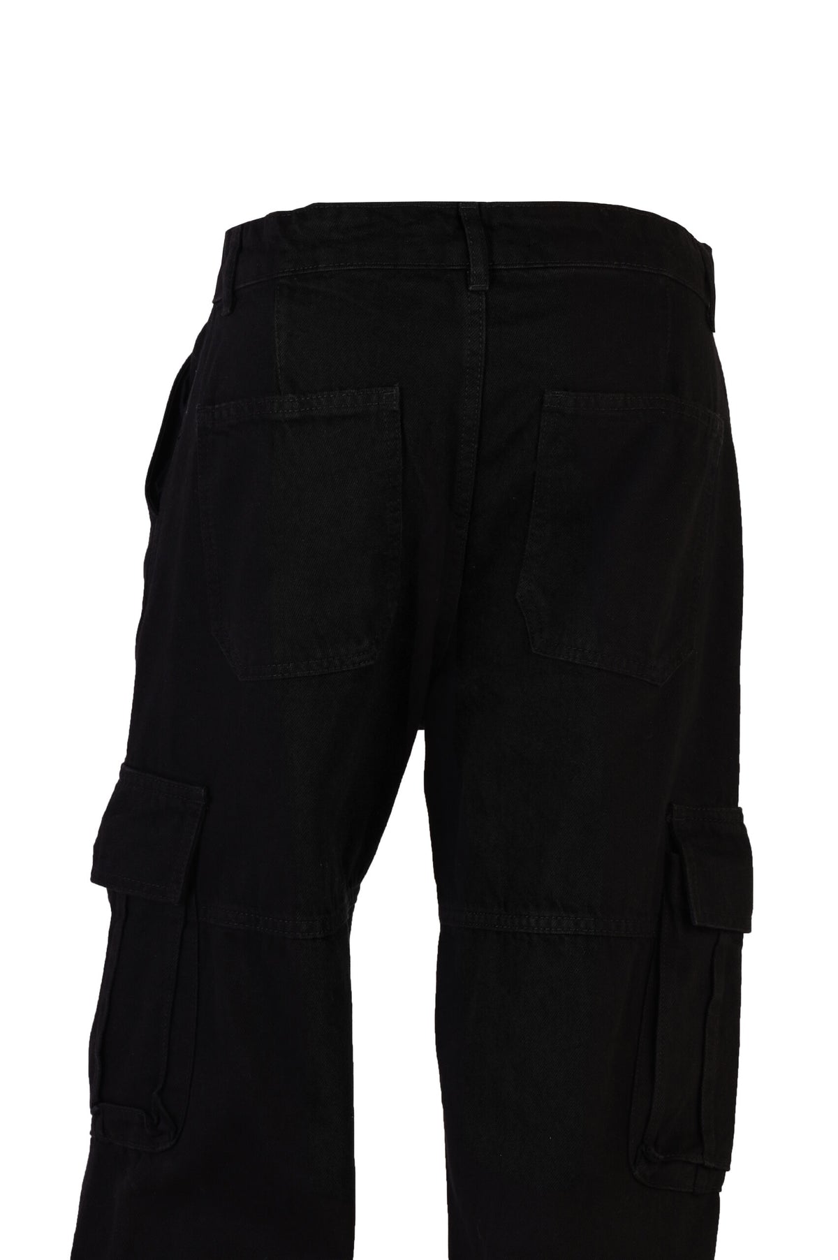FOREVER 21 High-Waist Multi-Pocket Straight-Leg Utility Cargo Pants