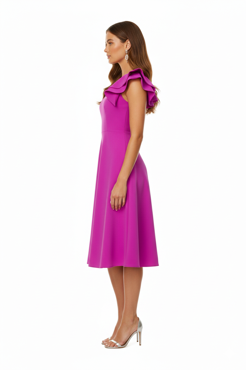 BSB Midi dress with one shoulder