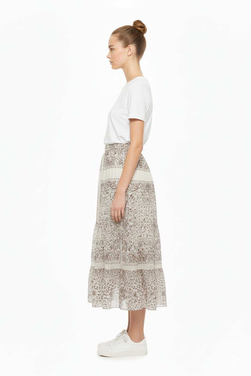 BSB Midi skirt printed