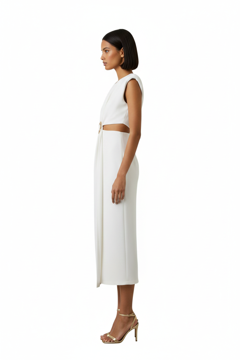 BSB Midi dress with cut out and hoop