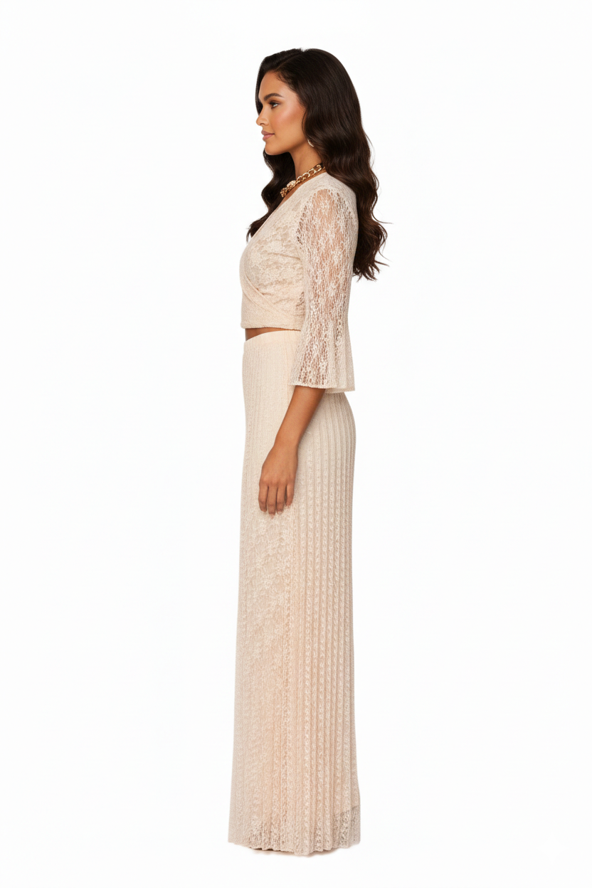 BSB Lace pleated trousers