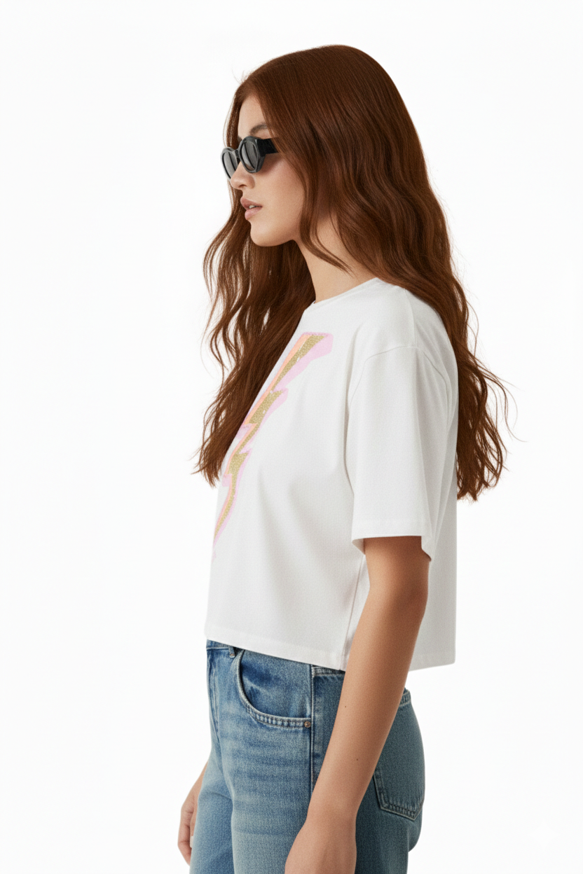 BSB Crop top t-shirt with print