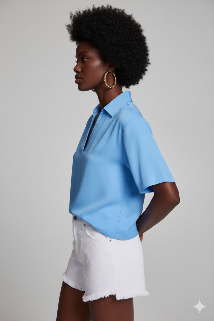 BSB Shortsleeve Blouse With Collar