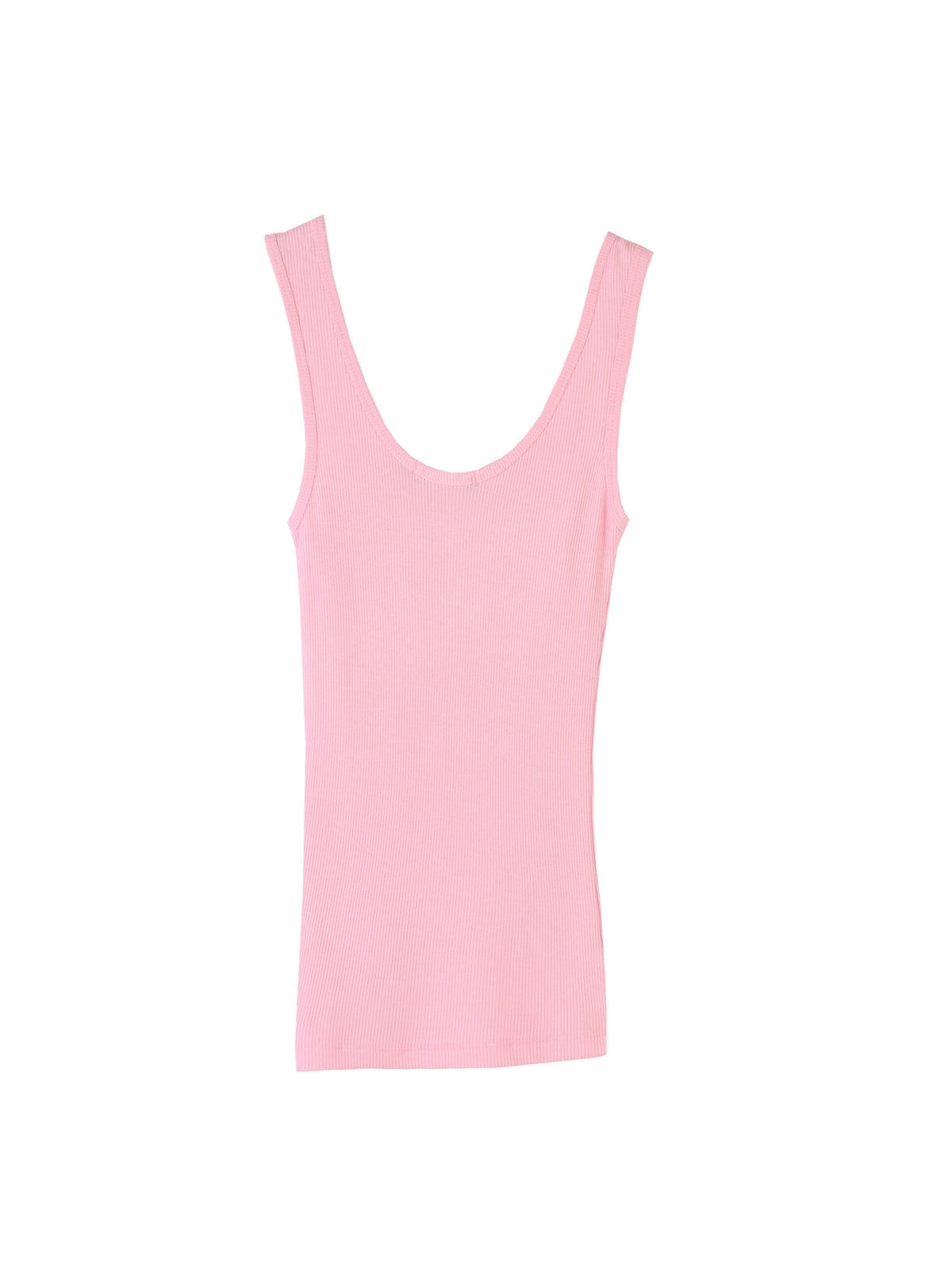 FOREVER 21 Rhinestone Logo Ribbed Scoop-Neck Tank Top