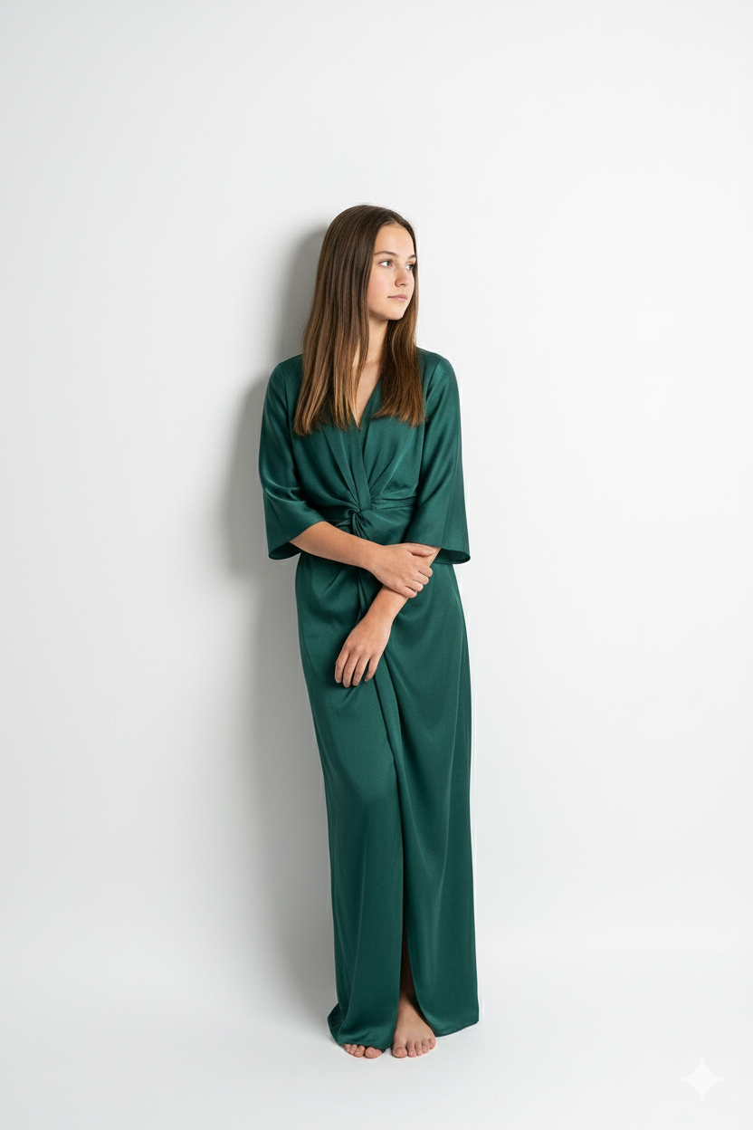 BSB Maxi dress wrap with knot design
