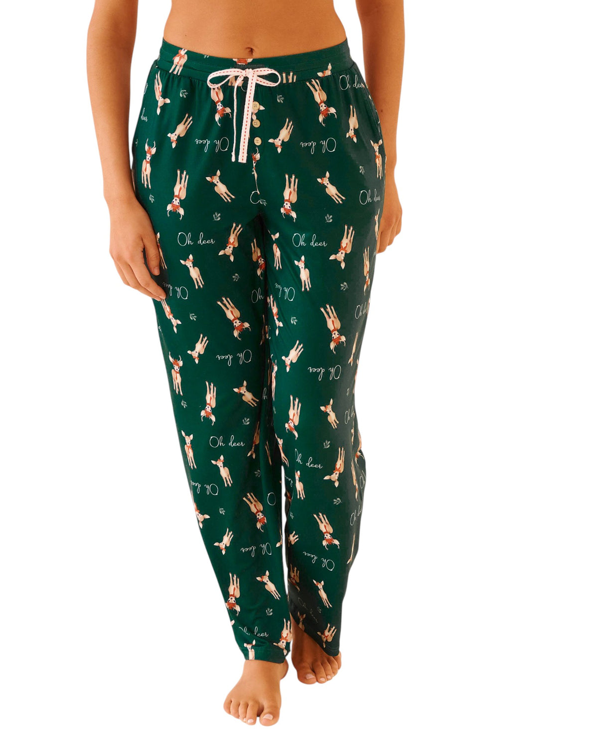 La Vie En Rose Deer Print Super Soft Pajama Pants