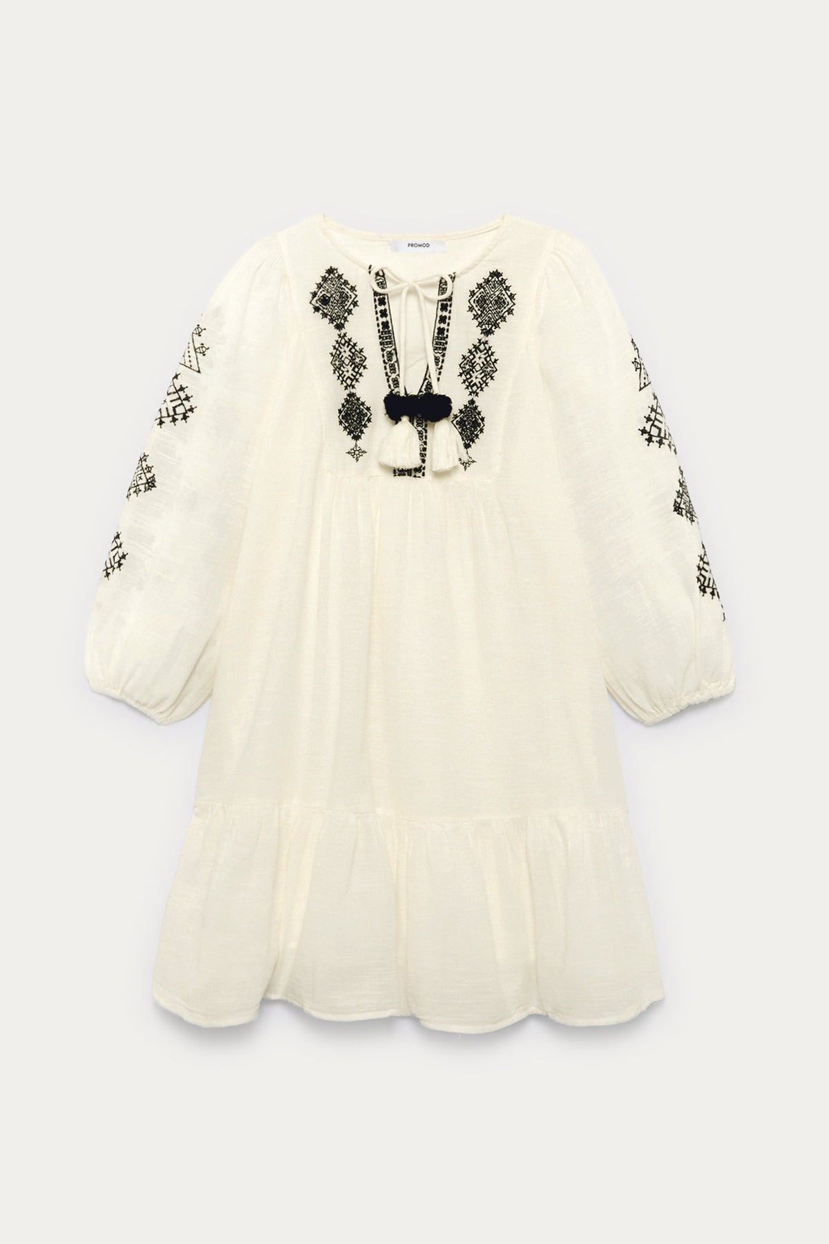 Promod Embroidered Babydoll Dress