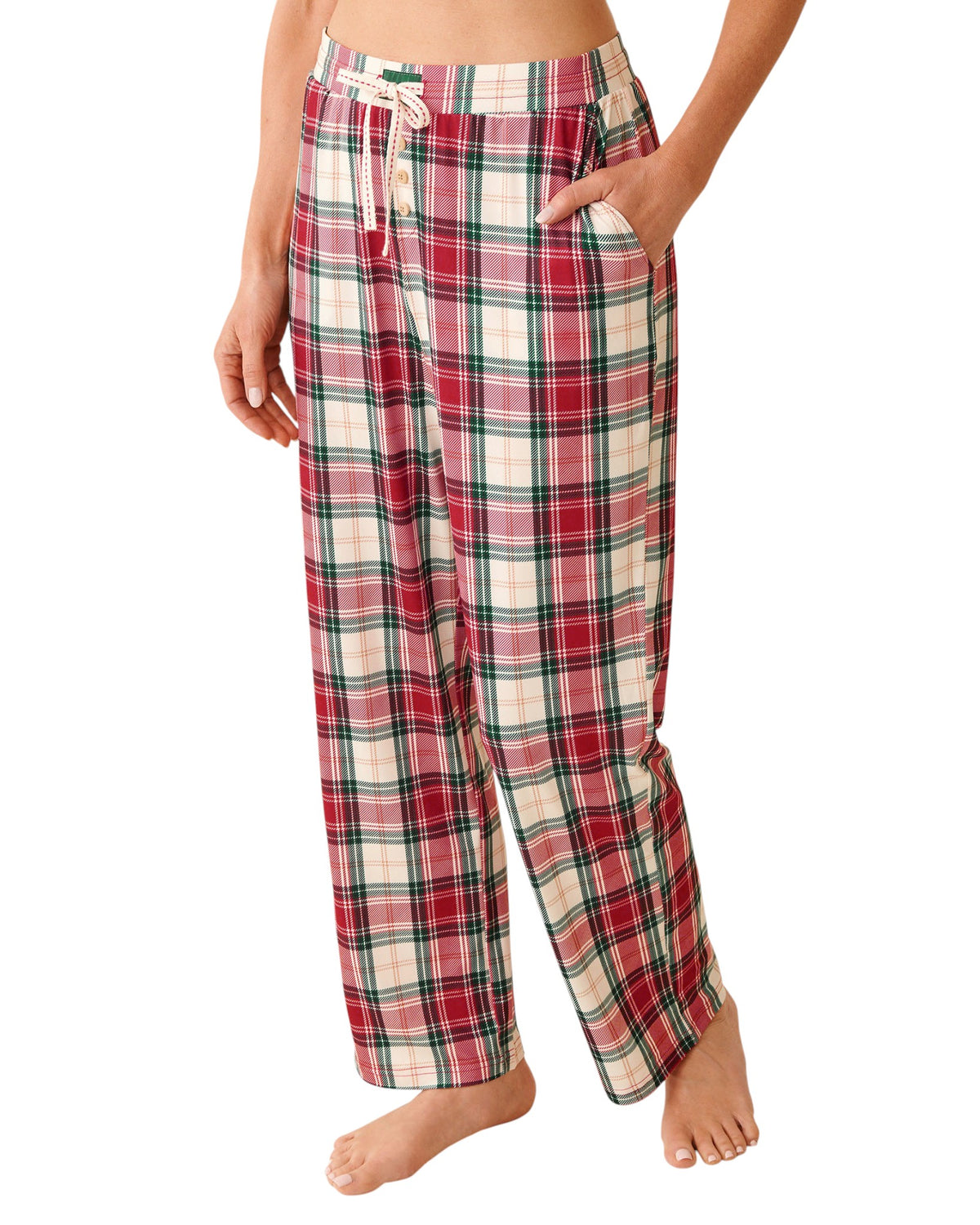 La Vie En Rose Red Plaid Super Soft Pajama Pants