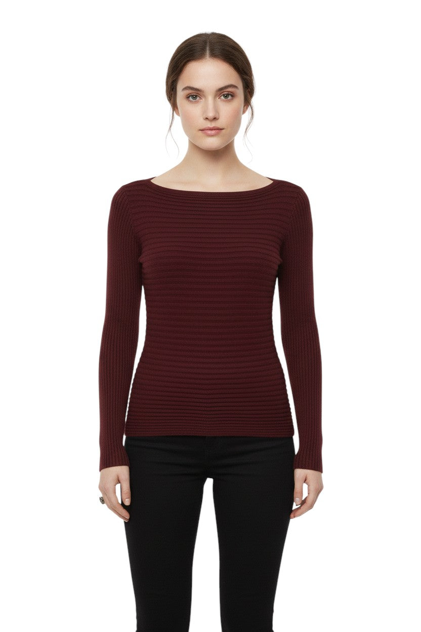 BSB Long sleeves blouse with smile neckline
