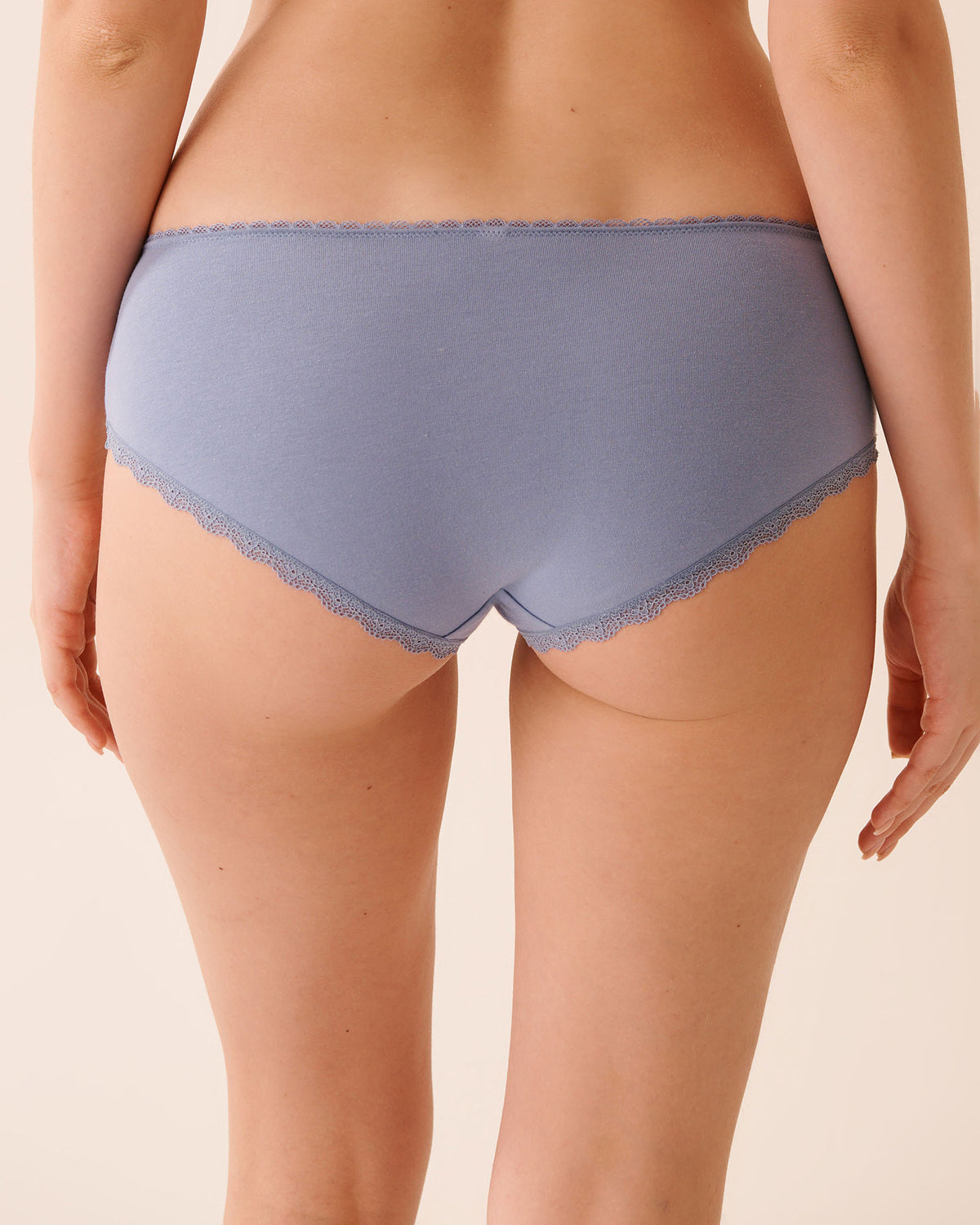 La Vie En Rose Cotton and Lace Detail Hiphugger Panty