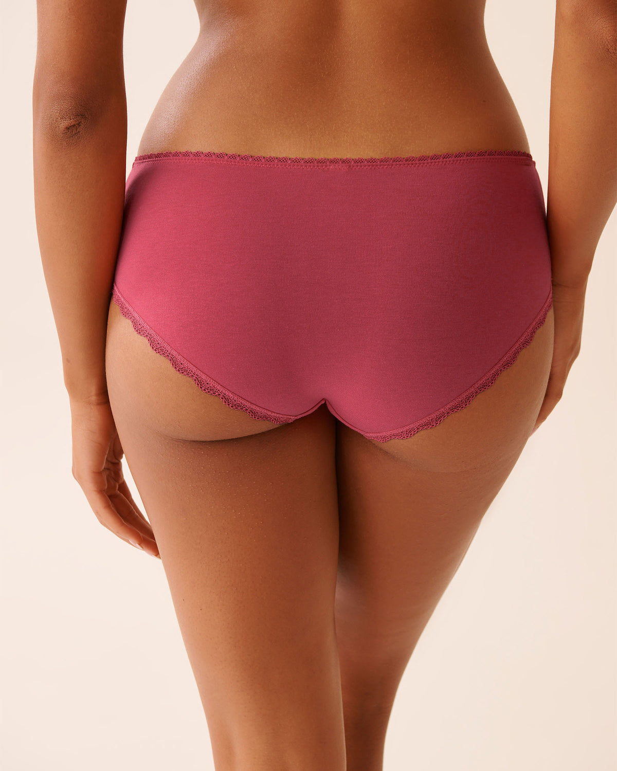 La Vie En Rose Cotton and Lace Detail Hiphugger Panty