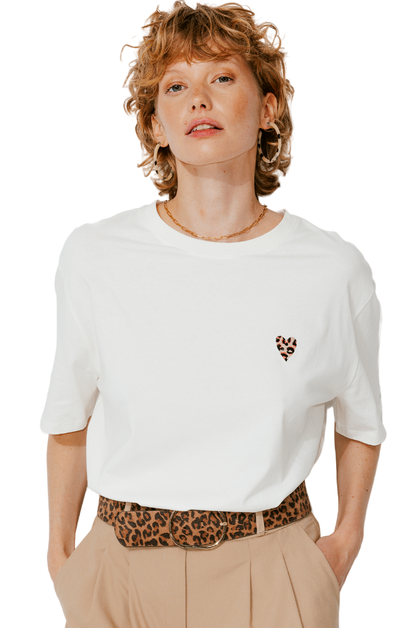 Promod T-Shirt With Heart Motif