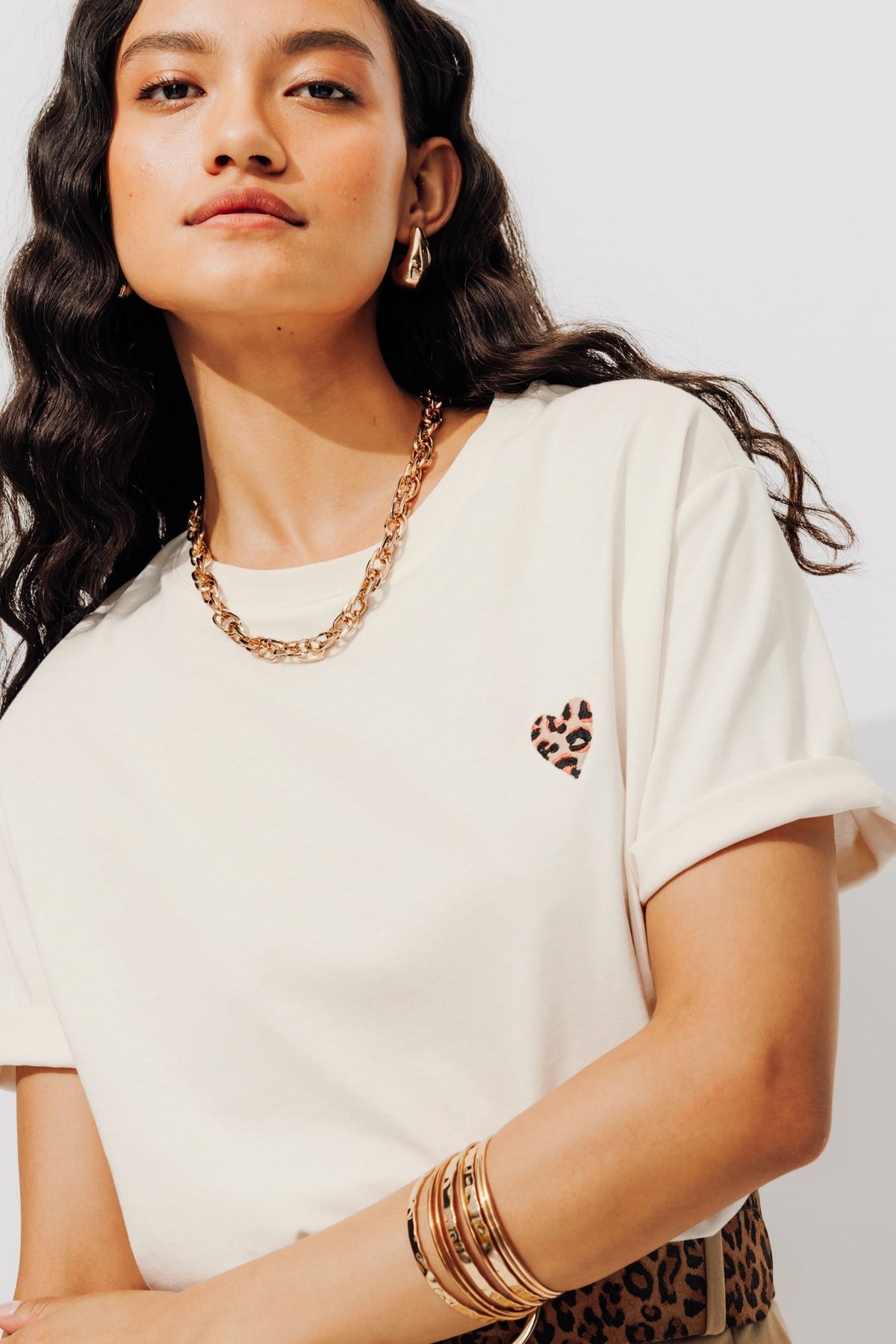 Promod T-Shirt With Heart Motif