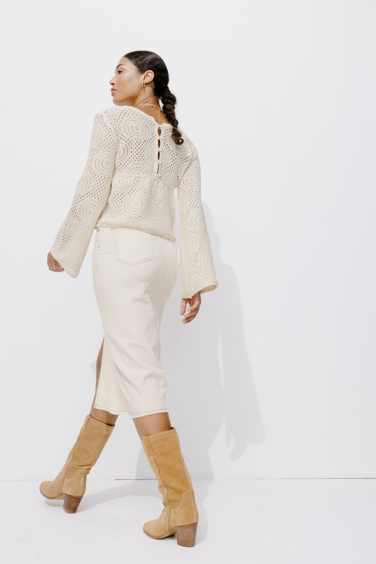 Promod Midi Canvas Skirt