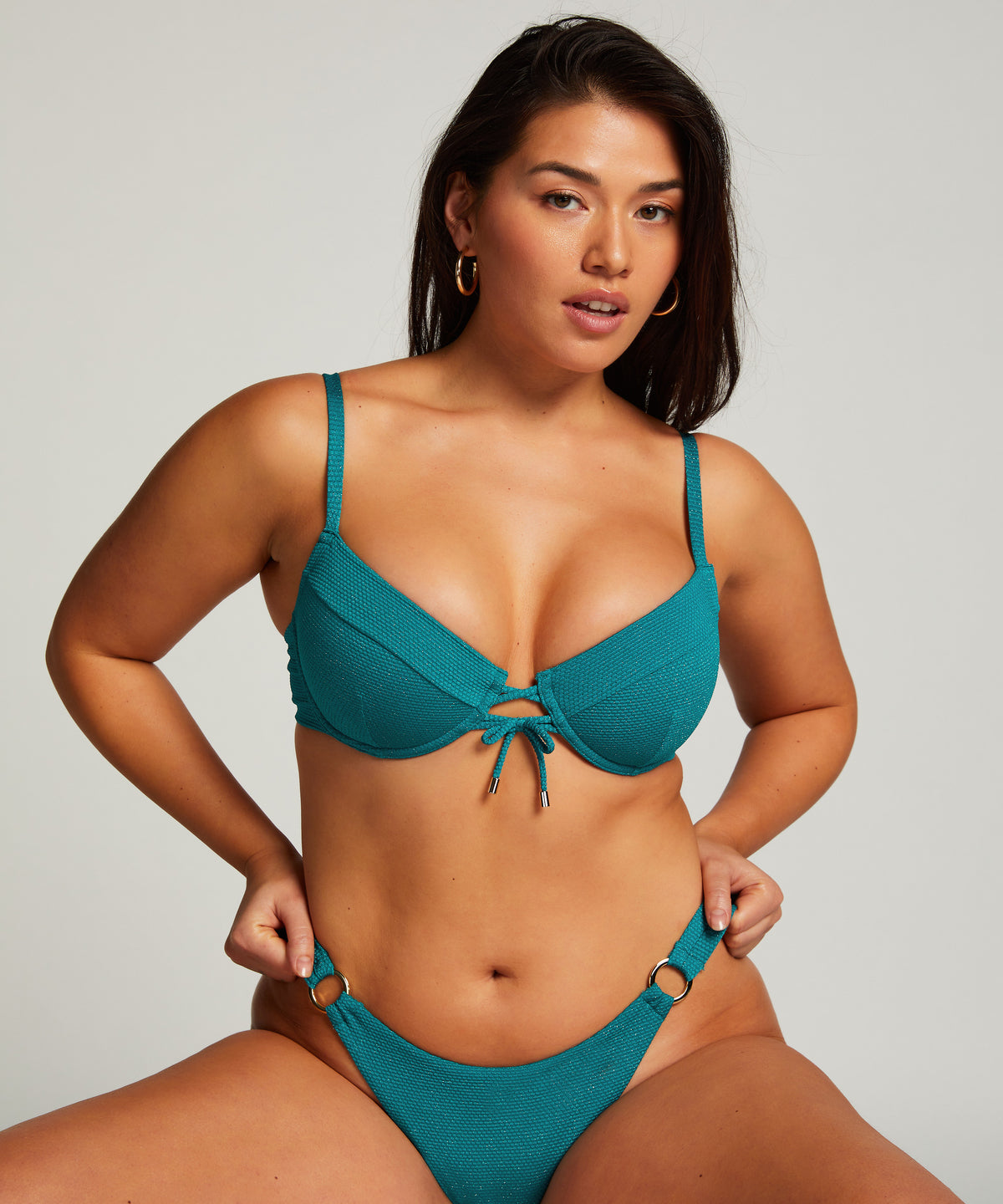 HUNKEMÖLLER Relief High-Leg Bikini Bottoms