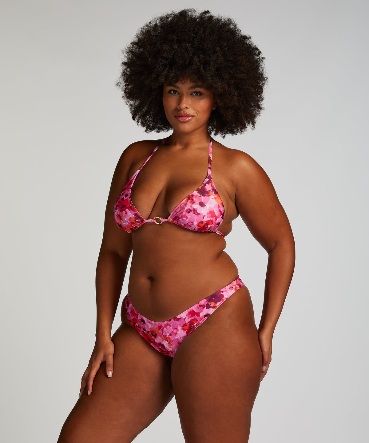 HUNKEMÖLLER Floral High-Leg Bikini Bottoms