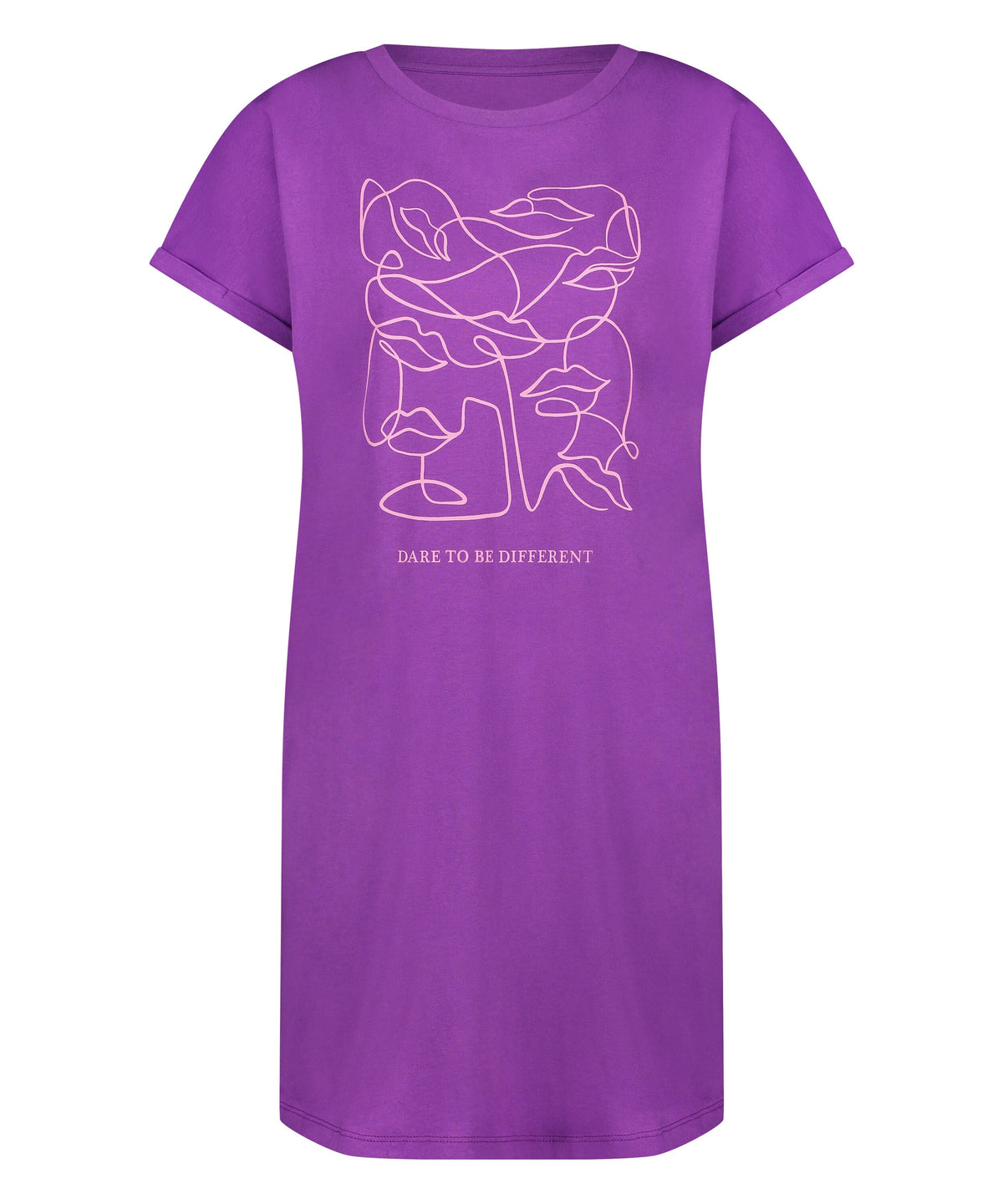 Round Neck Nightshirt - Purple