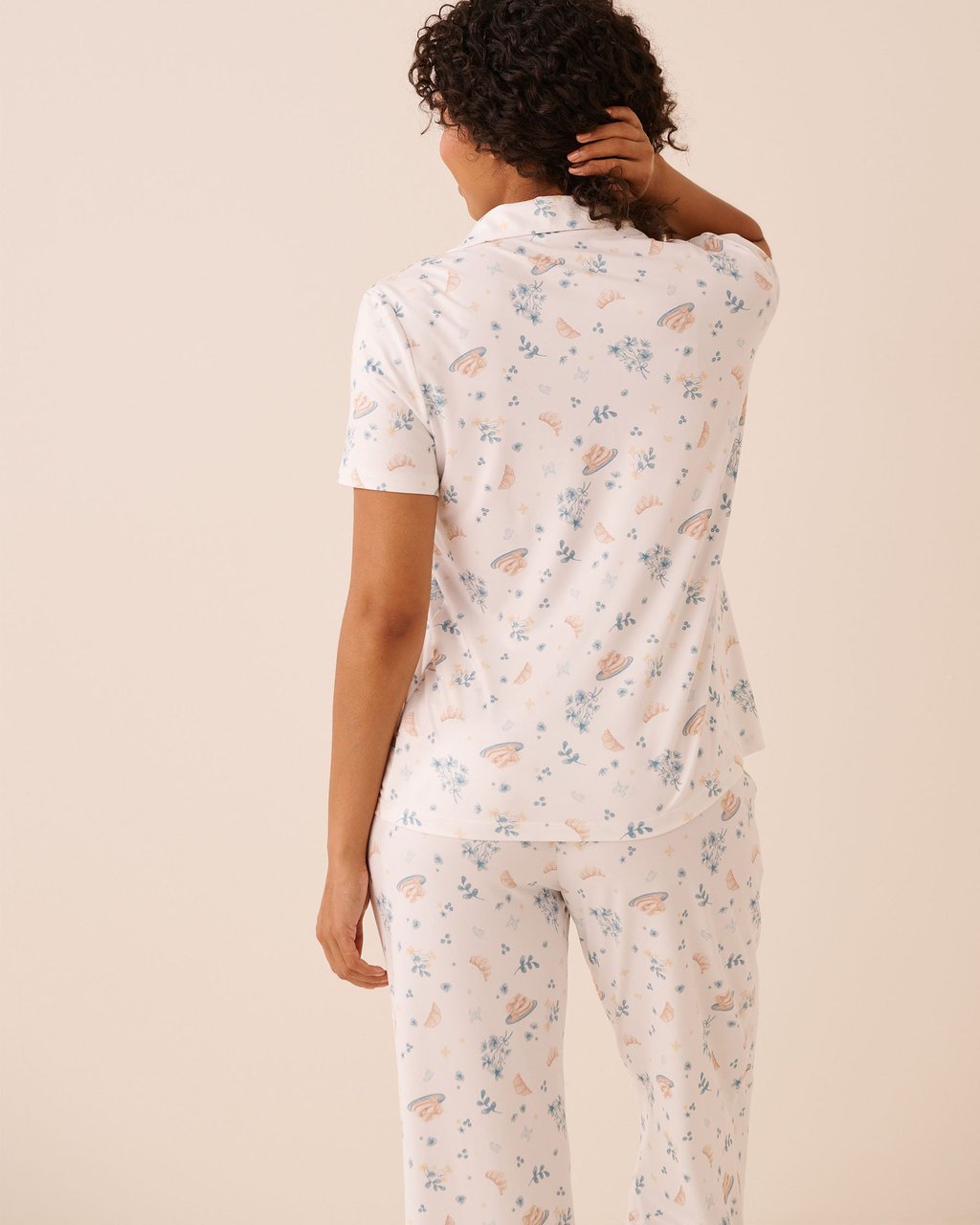 La vie en Rose Brunch Print Super Soft Button-down Shirt