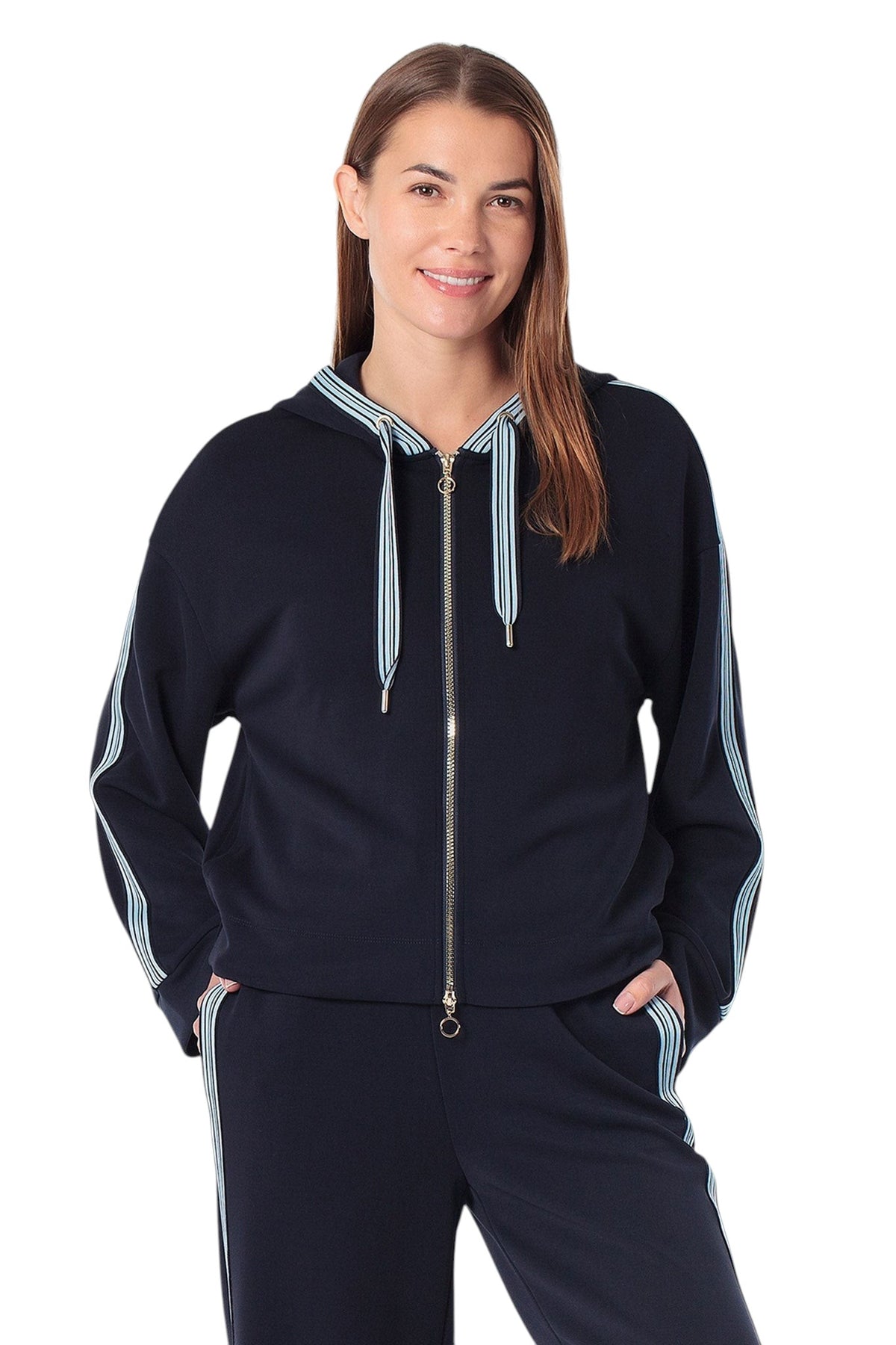 Gerry Weber Sport jacket with hood & stripes