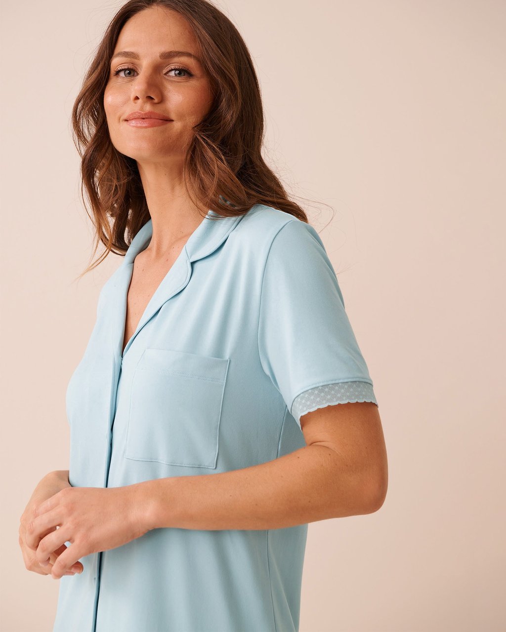 La vie en Rose Super Soft Lace Trim Sleepshirt