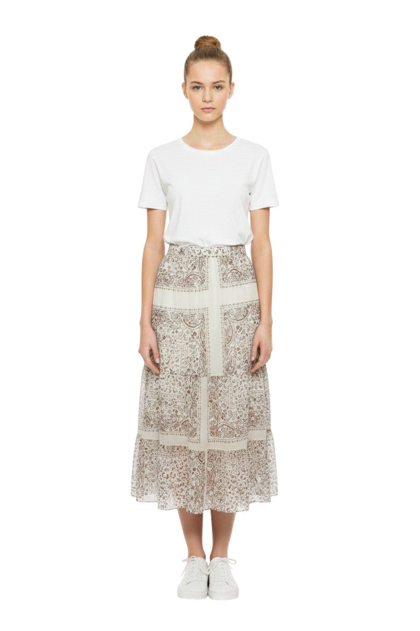 BSB Midi skirt printed